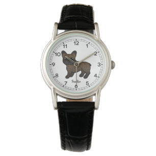 Brindle French Bulldog Cute Cartoon Dog & Name Watch