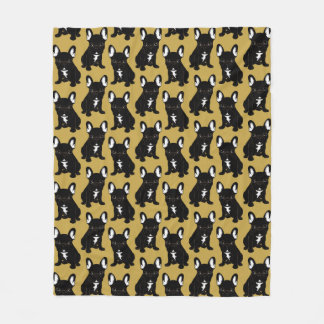 Brindle French Bulldog Fleece Blanket
