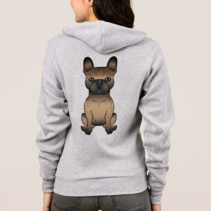Brindle French Bulldog / Frenchie Cute Cartoon Dog Hoodie