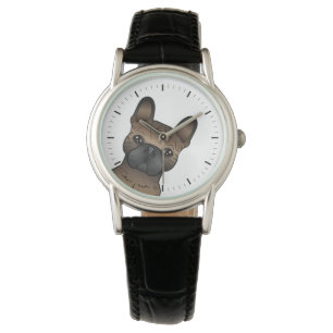 Brindle French Bulldog / Frenchie Cute Cartoon Dog Watch