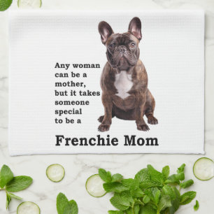 Brindle French Bulldog Mum Tea Towel