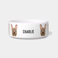 Brindle French Bulldog Name Bowl