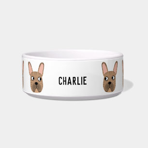 Brindle French Bulldog Name Bowl