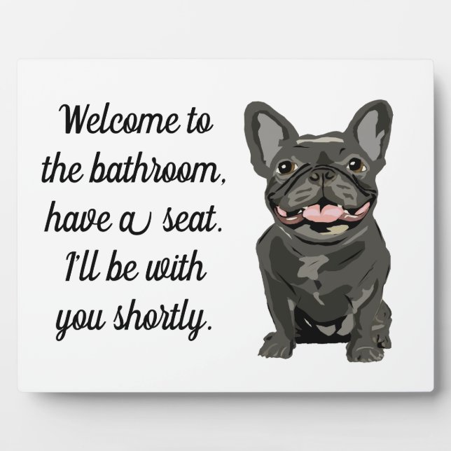 Brindle French Bulldog Plaque (Front)