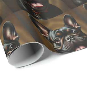 Brindle Frenchie French Bulldog Dog Pet  Wrapping Paper