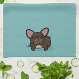 Brindle Frenchie Tea Towel
