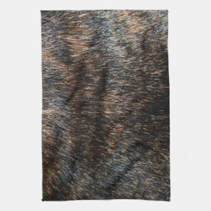 Brindle Fur Like Texture Image Tea Towel