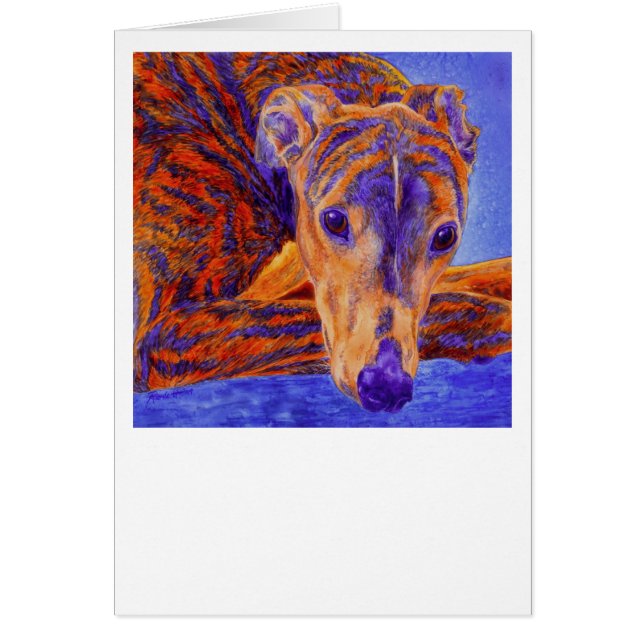 Brindle Greyhound Card - "Ace" (Front)