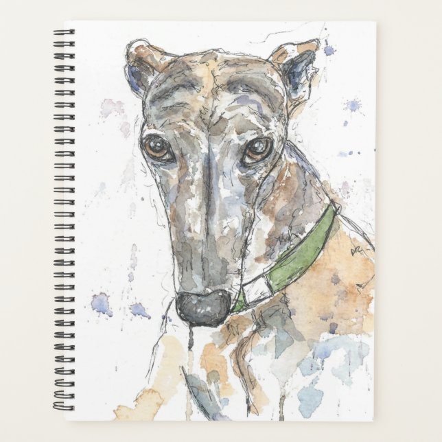 Brindle greyhound design planner (Front)