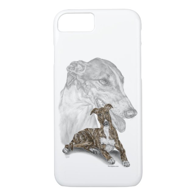Brindle Greyhound Dog Art Case-Mate iPhone Case (Back)