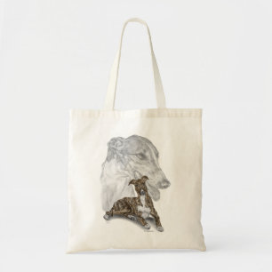 Brindle Greyhound Dog Art Tote Bag