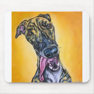 Brindle Greyhound Mouse Mat