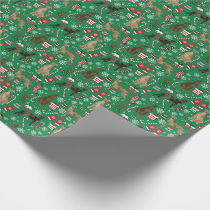 Brindle Greyhounds christmas dog Wrapping Paper