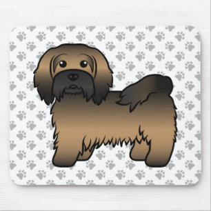 Brindle Havanese Cute Cartoon Dog Illustration Mouse Mat