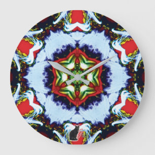 Brindle Kaleidoscope Large Clock