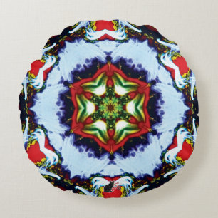 Brindle Kaleidoscope Round Cushion