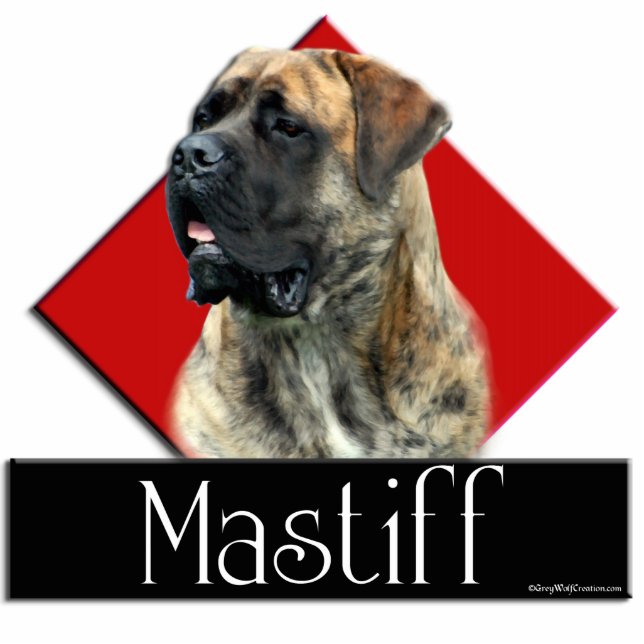 Brindle Mastiff Diamond sculpture Standing Photo Sculpture (Front)