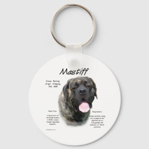 Brindle Mastiff History Key Ring