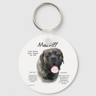 Brindle Mastiff History Key Ring