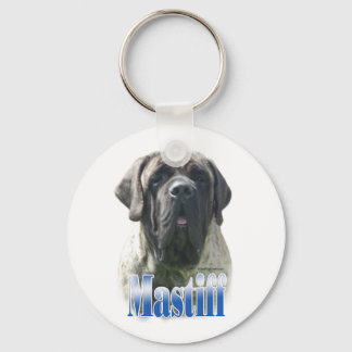 Brindle Mastiff Name Keychain