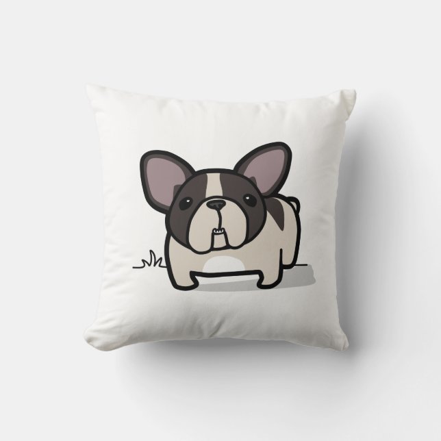 Brindle Pied Frenchie Cushion (Front)