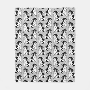 Brindle Pied Frenchie Puppy Fleece Blanket