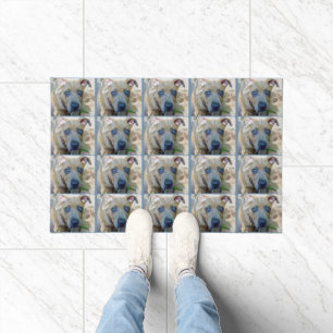 Brindle Pit Bull Puppy by Shirley Taylor Doormat