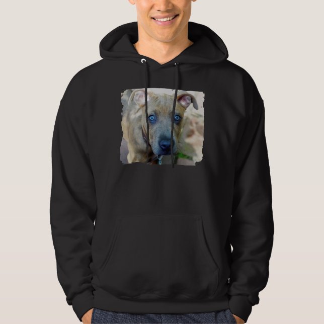 Brindle Pit Bull Puppy by Shirley Taylor Hoodie (Front)