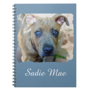 Brindle Pit Bull Puppy by Shirley Taylor Notebook