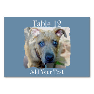 Brindle Pit Bull Puppy by Shirley Taylor Table Number