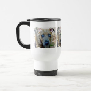 Brindle Pit Bull Puppy by Shirley Taylor Travel Mug