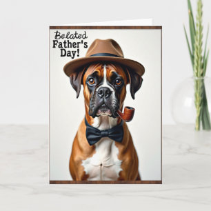 Brindle Pup Fathers Day Card