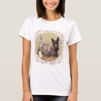 Brindle Scottish Terrier with Roses