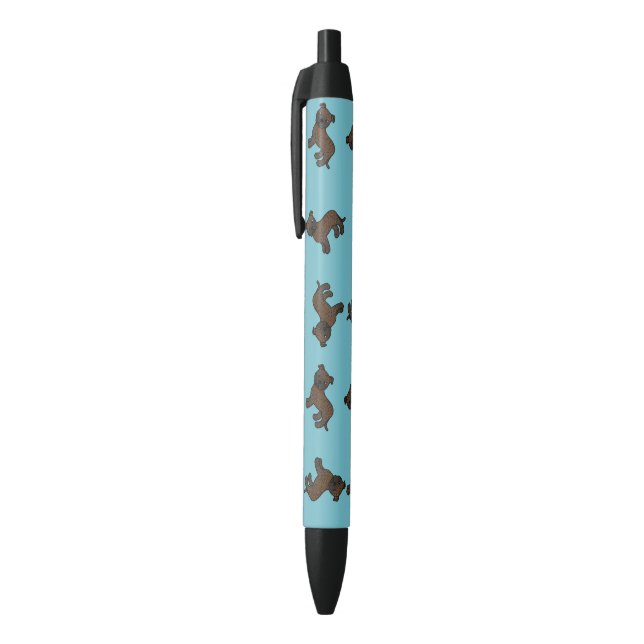 Brindle Staffordshire Bull Terrier Pattern Black Ink Pen (Top (Vertical))