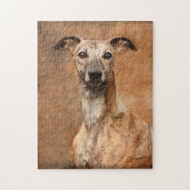 Brindle Whippet Dog Jigsaw Puzzle (Vertical)