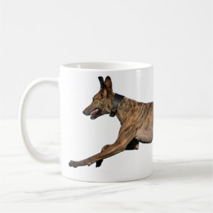 Brindled Lurcher Greyhound Coffee Mug