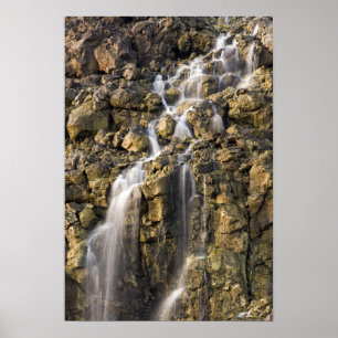 Brine falls from volcanic rock drop off poster