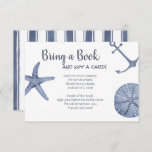 Bring a book and Not a Card<br><div class="desc">This bring a book card coordinates with my baby shower invitation! All hand painted!</div>