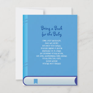 BRING A BOOK Baby Blue Light Cover Shower Card