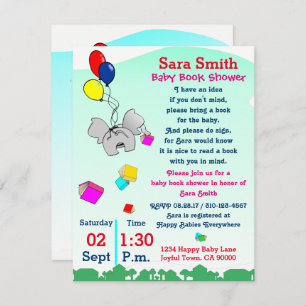 Bring A Book Baby Shower Invitation