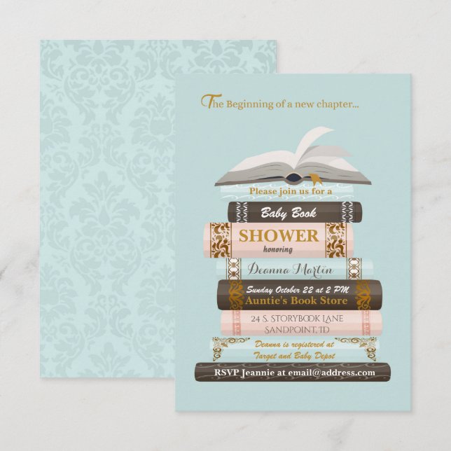 Bring a Book Baby Shower Invitation (Front/Back)