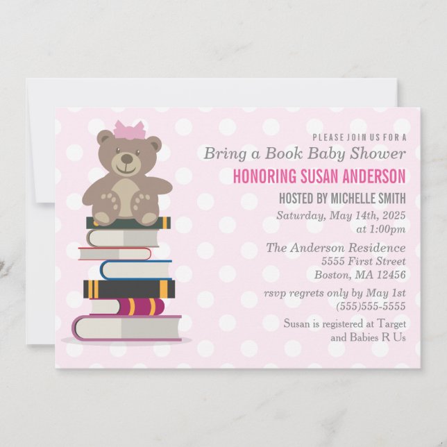 Bring a Book Baby Shower Invitation (Front)