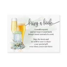 Bring a Book Bubbles Greenery Baby Shower Insert