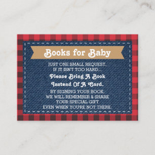 Bring A Book Card, Little Man, Lumberjack Enclosure Card