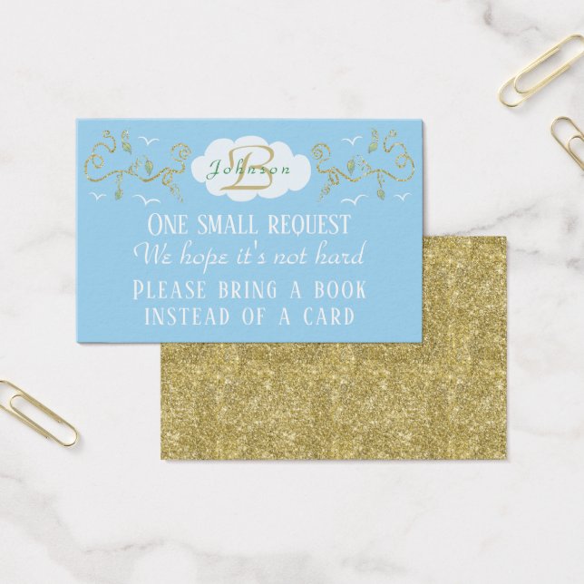 Bring-a-Book "Castle/Gold" Insert Card/Personalise (Office)