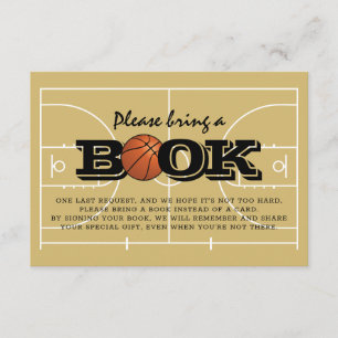 Bring a Book Cool Basketball Baby Shower Enclosure Card