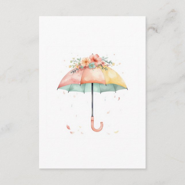 Bring a Book Floral Umbrella Baby Sprinkle Insert (Front)