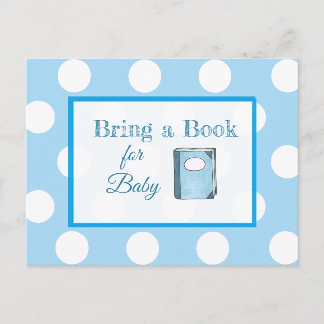Bring a Book for Baby Baby Shower Card (Front)