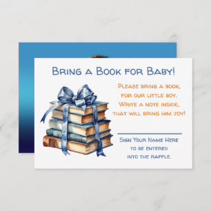 Bring a Book for Baby Baby Shower Enclosure Card