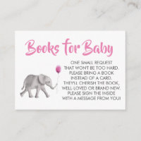 Bring a Book for Baby, Elephant Baby Shower